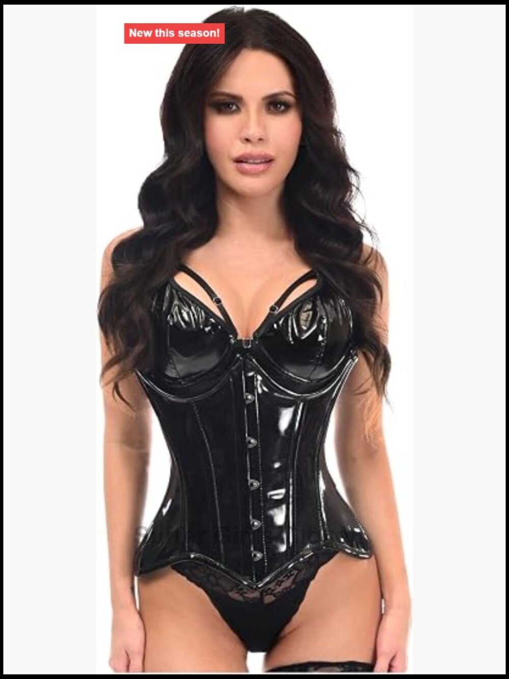 Steel Boned Underwire Curvy Cut Waist Cincher Corset Lace Up Bustier